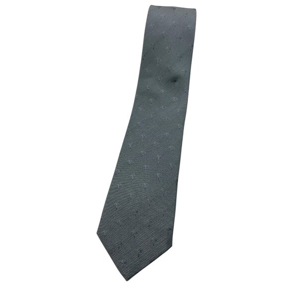 JOOP! Men's 100% Silk Necktie LUXURY Tie Gray Monogram Logo W:3" EUC - Picture 1 of 4